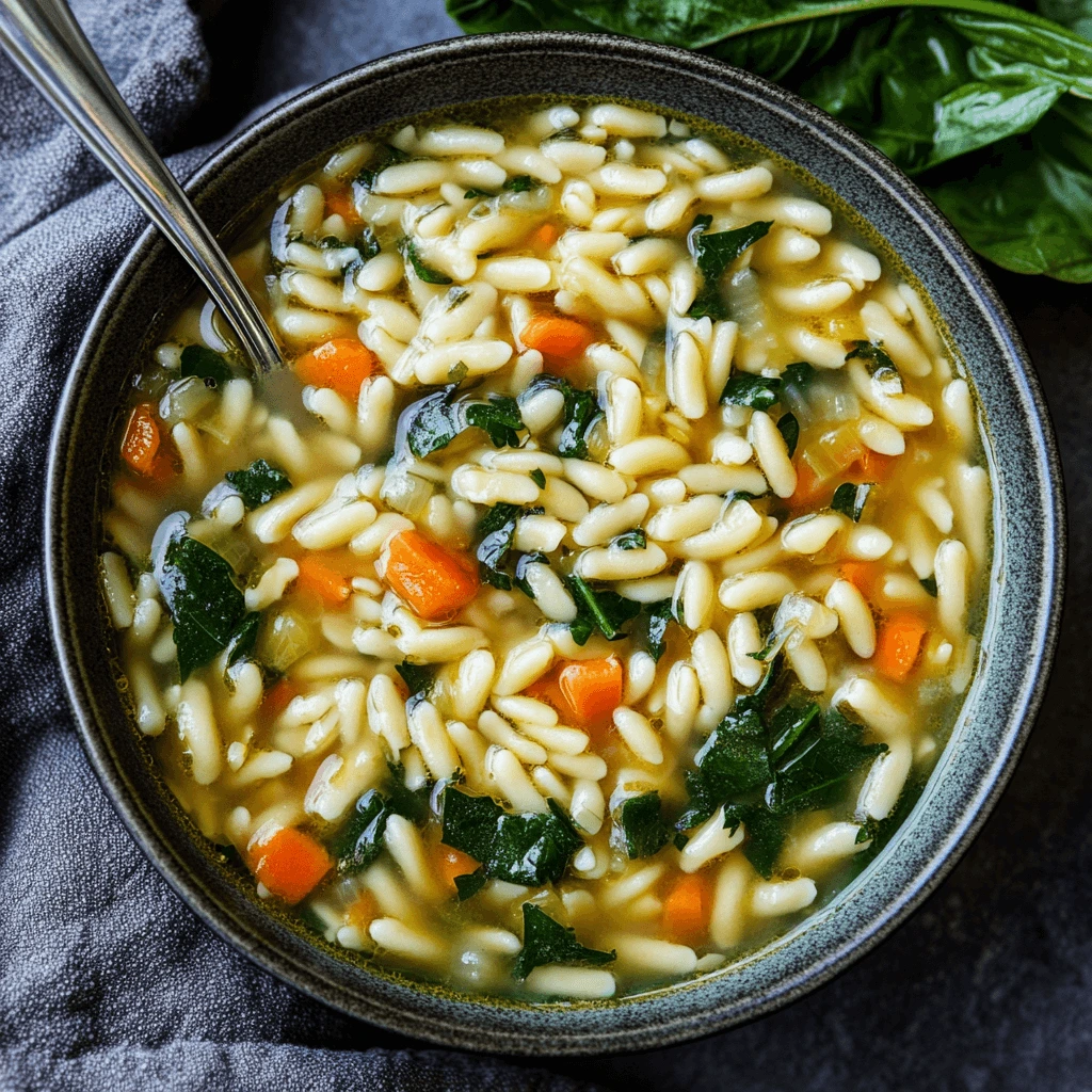 A steaming bowl of homemade pastina soup with tiny pasta, vegetables, and a flavorful broth.