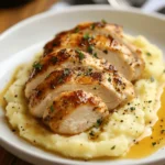A delicious plate of roasted chicken and creamy mashed potatoes, served with perfectly paired side dishes.