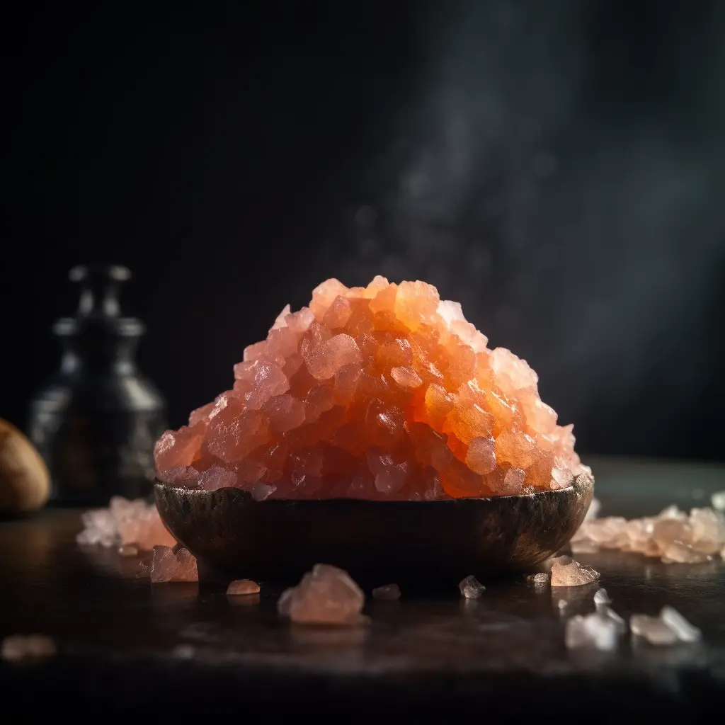 Himalayan pink salt side effects – close-up of pink crystals