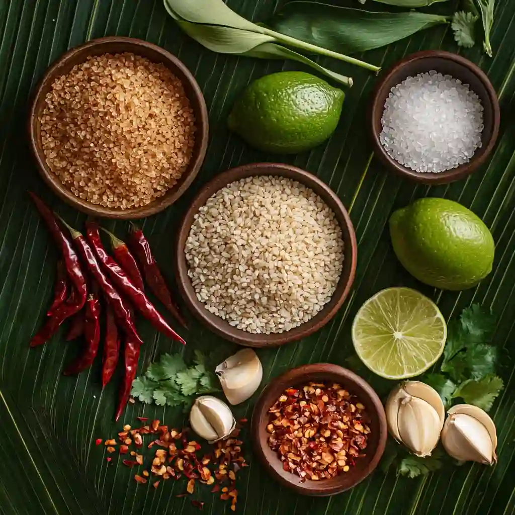 Nam Jim Jeaw ingredients for Thai dipping sauce