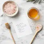 Recipe card layout for pink salt hydration mix