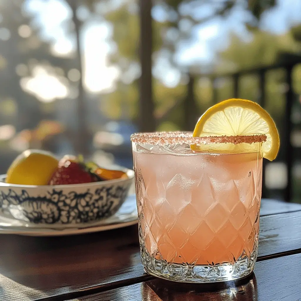 Pink salt hydration drink served with breakfast