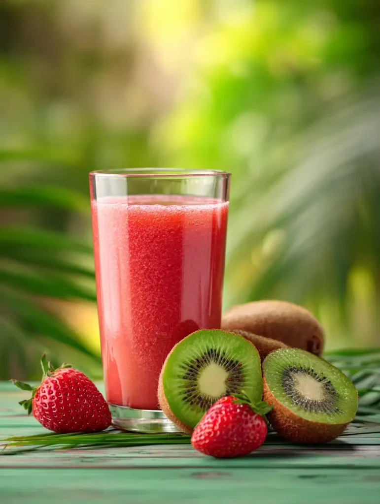 Strawberry Kiwi Juice, Sweet, Tart & Healthy
