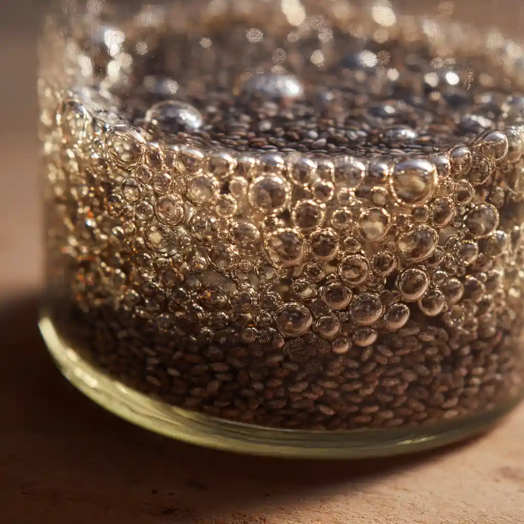 Chia seeds swelling in Zepbound drink