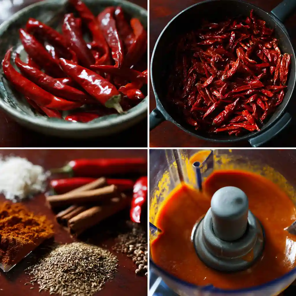 step-by-step harissa paste preparation
